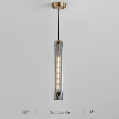 Crystal 1-Light Long Jar Pendant Light