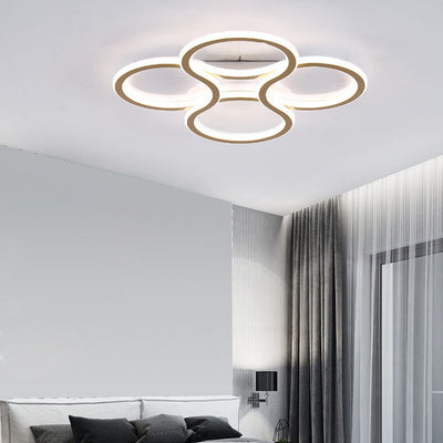 Simple Circle 1-Light LED 3 Color Changeable Flush Mount Lighting