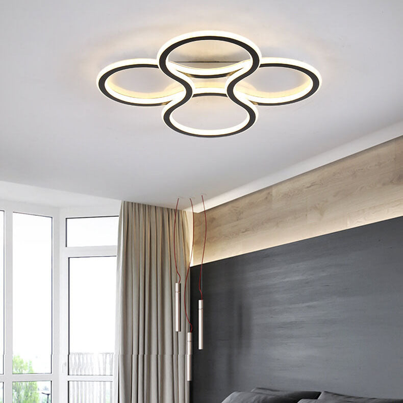 Simple Circle 1-Light LED 3 Color Changeable Flush Mount Lighting