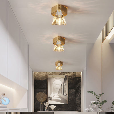 Geometría de Cristal Simple 1-Luz LED Semi-empotrada Iluminación 