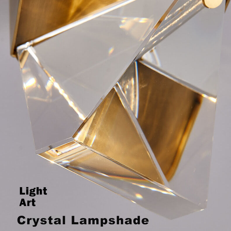 Geometría de Cristal Simple 1-Luz LED Semi-empotrada Iluminación 