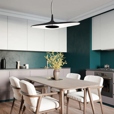 Black Hat Shape 1-Light Art Deco Resin LED Pendant Light