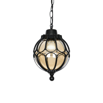 European Retro Spherical 1-Light Outdoor Waterproof Pendant Light