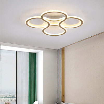 Simple Circle 1-Light LED 3 Color Changeable Flush Mount Lighting