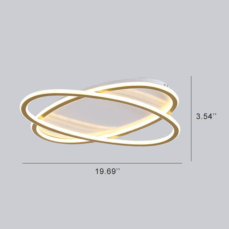 Circle Ring 1-Light LED 3 Color Changeable Flush Mount Lighting 2 Design