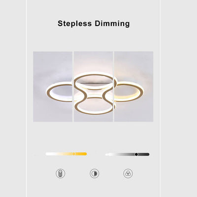 Simple Circle 1-Light LED 3 Color Changeable Flush Mount Lighting