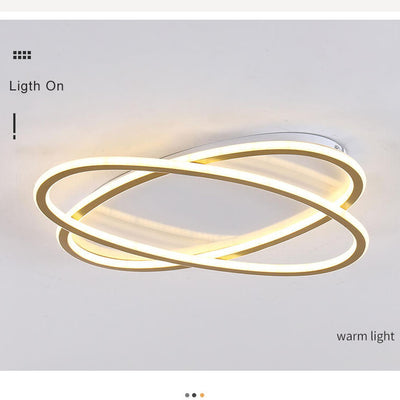 Circle Ring 1-Light LED 3 Color Changeable Flush Mount Lighting 2 Design