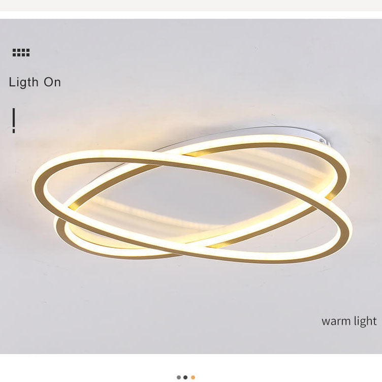 Circle Ring 1-Light LED 3 Color Changeable Flush Mount Lighting 2 Design