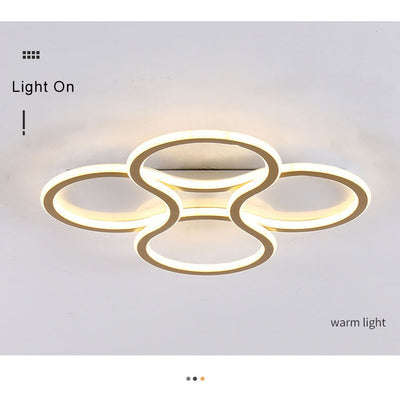 Simple Circle 1-Light LED 3 Color Changeable Flush Mount Lighting