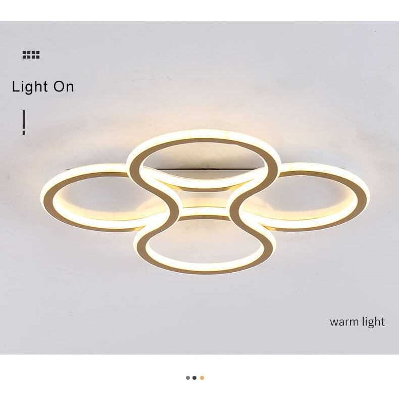 Simple Circle 1-Light LED 3 Color Changeable Flush Mount Lighting