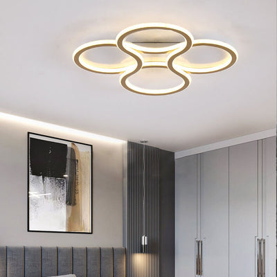 Simple Circle 1-Light LED 3 Color Changeable Flush Mount Lighting