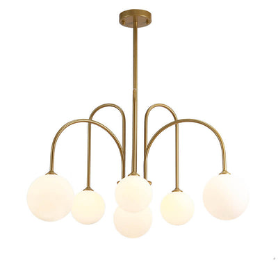 Glass Ball 6-8 Light Arch Chandeliers