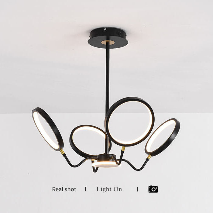 Einfache Kreis 5-Licht LED Kronleuchter 