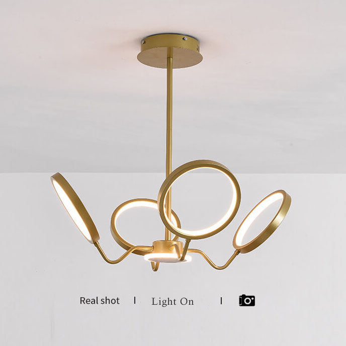 Einfache Kreis 5-Licht LED Kronleuchter 