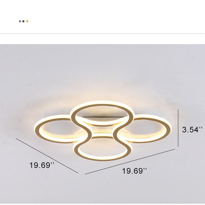 Simple Circle 1-Light LED 3 Color Changeable Flush Mount Lighting