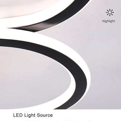 Simple Circle 1-Light LED 3 Color Changeable Flush Mount Lighting