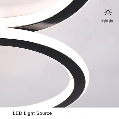 Circle Ring 1-Light LED 3 Farbveränderbare Unterputzbeleuchtung 2 Design