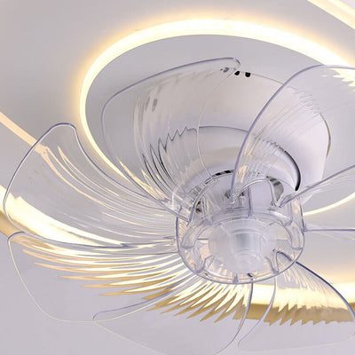 Nordic Rotatable Round Acrylic LED Flush Mount Ceiling Fan Light