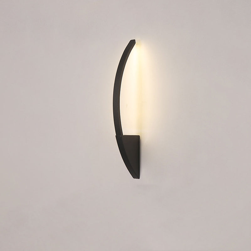 Nordic Minimalist Arc Line LED-Wandleuchte aus Eisen-Acryl 