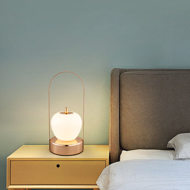 Creative Vintage Apple Shape Portable Rechargeable LED Table Lamp