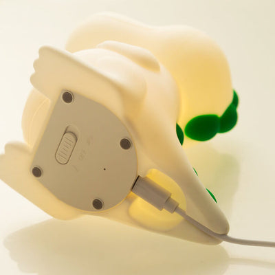 Lámpara de Mesa LED de Noche de Silicona con Dinosaurio de Dibujos Animados 