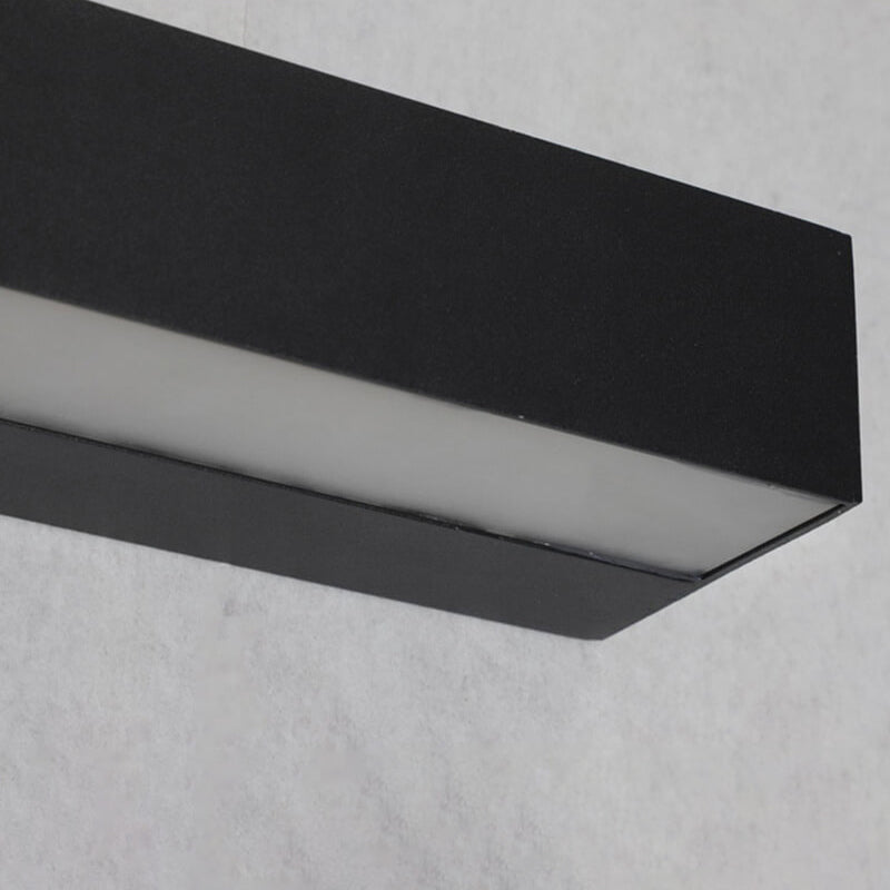 Moderne minimalistische wasserdichte Aluminium-Acryl-Outdoor-LED-Wandlampe in rechteckigem One-Line-Design 