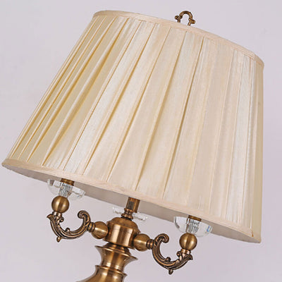 Lampe de table de luxe en alliage de zinc et cristal à 1 lumière, style européen 