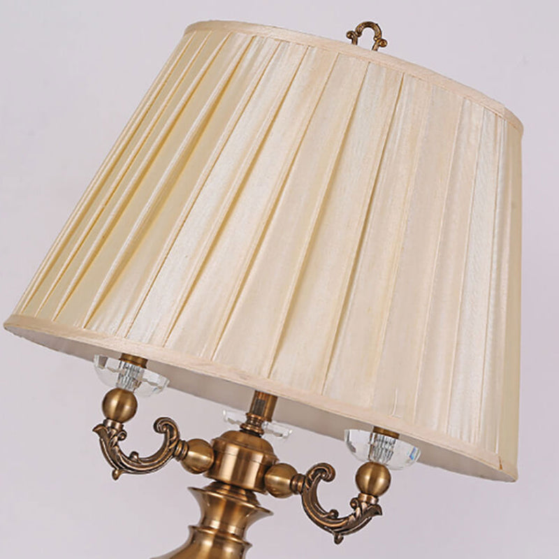 Lampe de table de luxe en alliage de zinc et cristal à 1 lumière, style européen 
