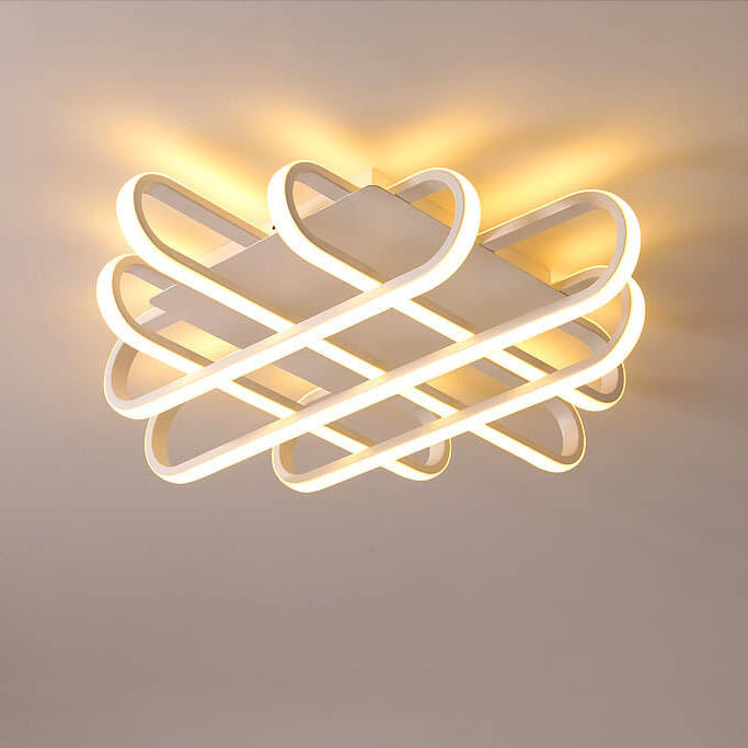 Moderne minimalistische Waffeleisen Acryl Silikon LED-Deckenleuchte 