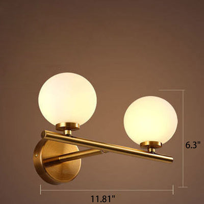 Nordic Creative Milk White Round Ball Metal Magic Bean 1/2/3 Licht Wandleuchte Lampe