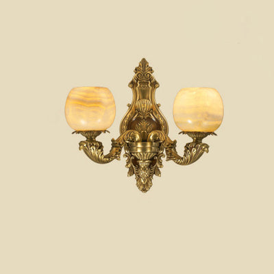 European Decorative Jade 1/2-Light Wall Sconce Lamp