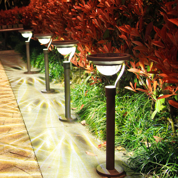 Luz de jardín solar LED impermeable de uso dual moderna de piso a techo para exteriores 