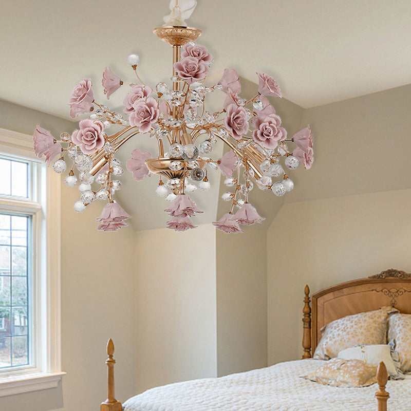 European Court Style Light Luxury Crystal 3/6/8-Light Island Light Chandelier