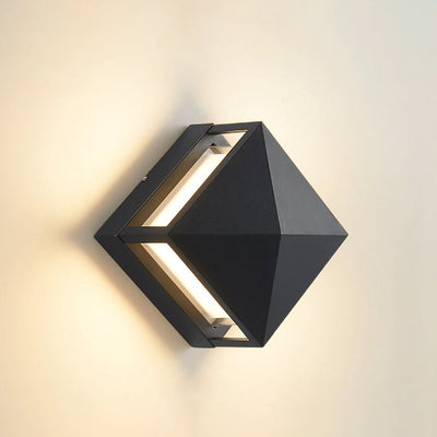 Simple Outdoor Square Aluminum Acrylic Waterproof LED Wall Sconce Lamp