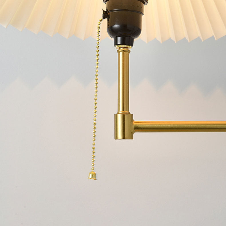 Nordic Light Luxus-Plissee-Stoff-Marmor-Stehlampe mit 1 Licht