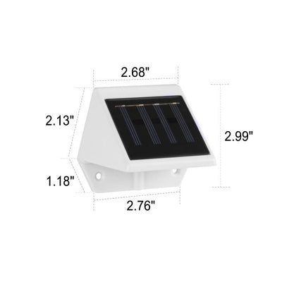 Trapezförmige LED-Wandleuchte für den Außenterrassenzaun in Solarweiß