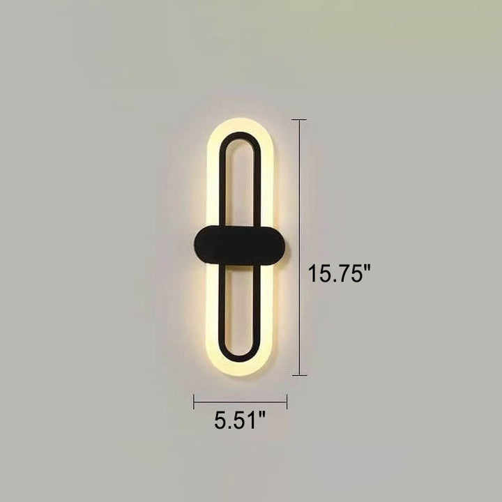 Moderne minimalistische Rundring-LED-Wandleuchte aus Acryl-Aluminium 