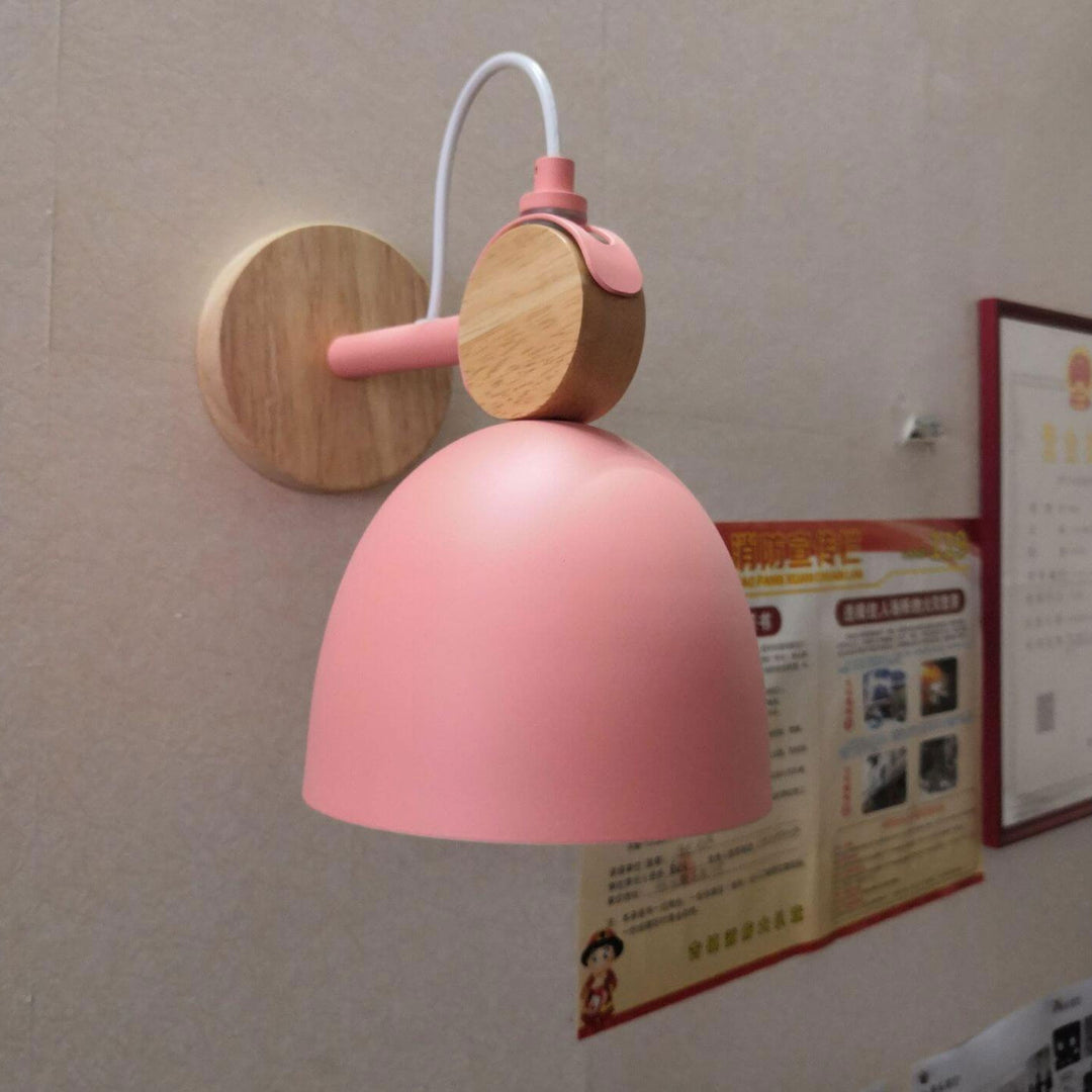 Applique murale rotative à 1 lumière Nordic Macaron Dome Log 