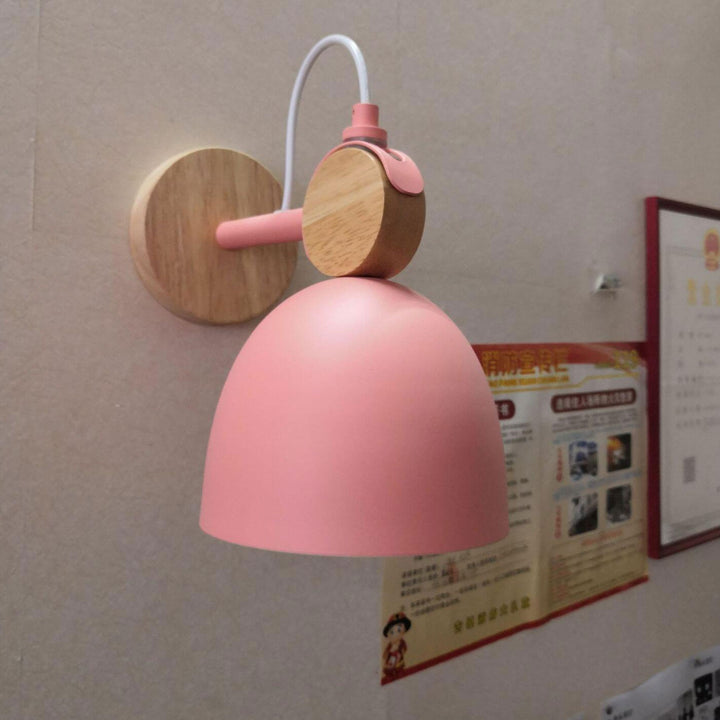 Applique murale rotative à 1 lumière Nordic Macaron Dome Log 