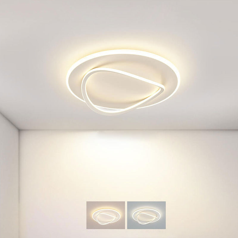 Nordic Minimalist Round Oval LED Flush Mount Ceiling Light