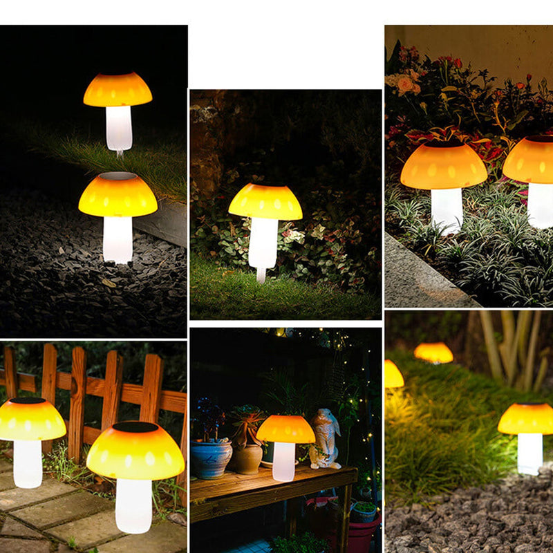 Solar Mushroom Shape LED Outdoor Garden Landscape Decorative Night Path Light