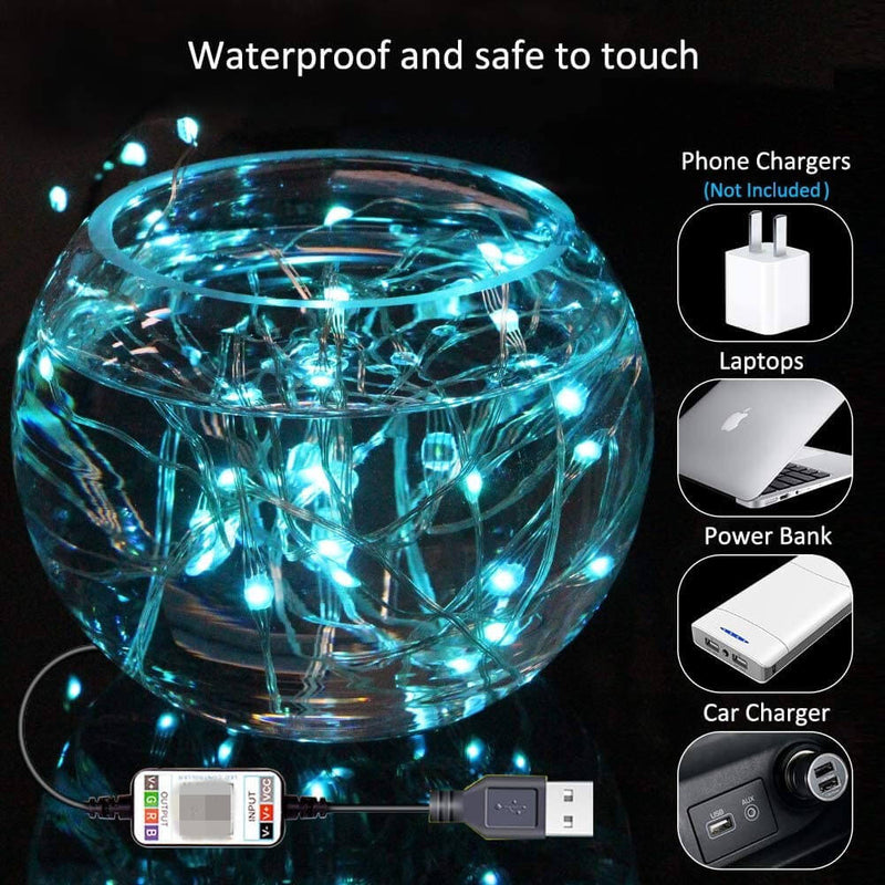 Guirlandes Lumineuses Décoratives Intelligentes Musique USB Bluetooth Application Fil de Cuivre Lumières Décoratives 