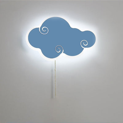 Moderne nordische einfache Wolken-Karikatur-Entwurfs-LED-Wand-Leuchter-Lampe 