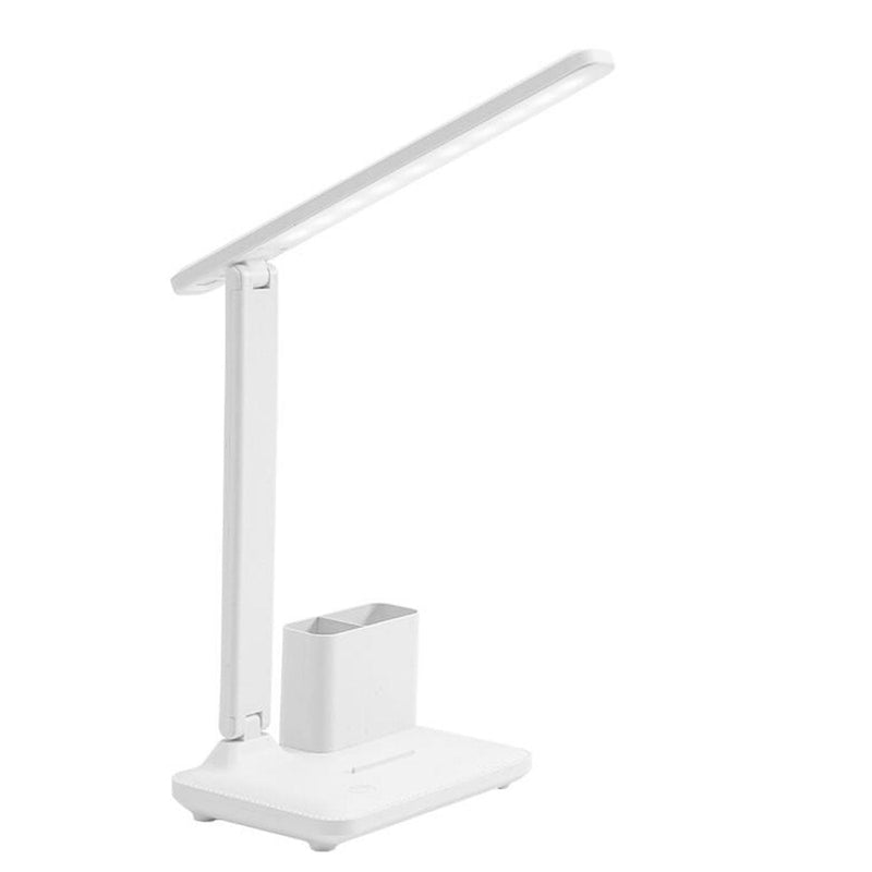 Lampe de bureau LED de lecture avec protection des yeux USB et porte-stylo pliable simple 