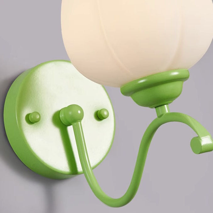 Applique Murale Moderne Simplicité Fleur Fer Verre 1-Lumière Pour Chambre 