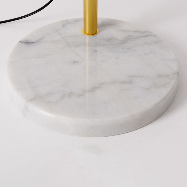 Lámpara de pie de 1 luz de hierro y mármol minimalista moderna 