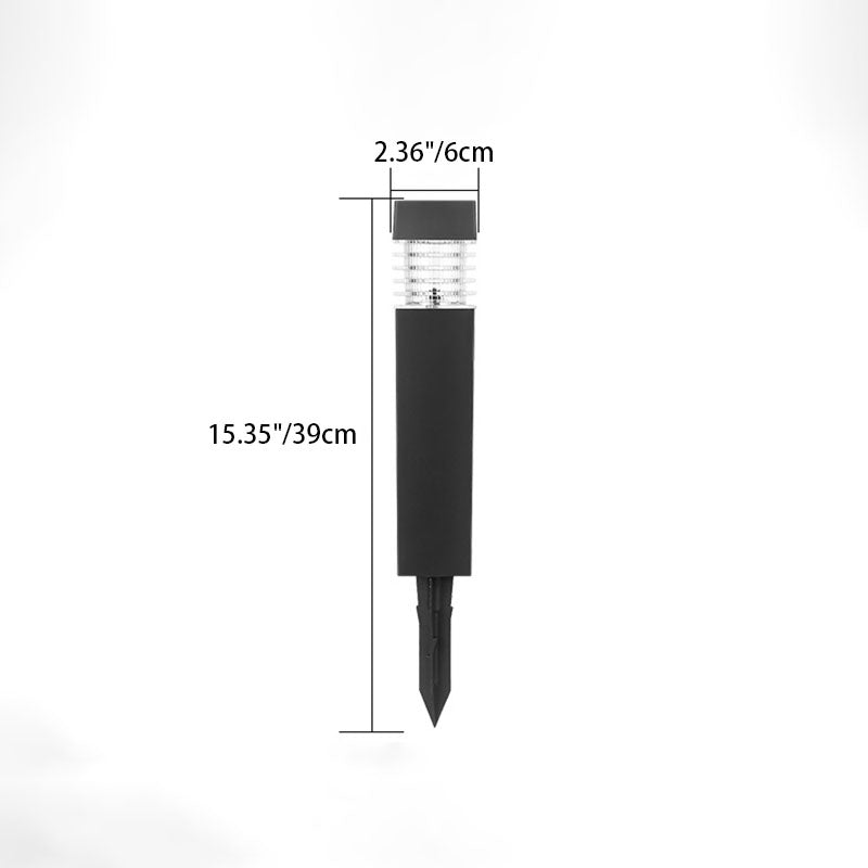 Contemporary Industrial Waterproof Solar ABS Column LED Lawn Insert Light For Outdoor Patio