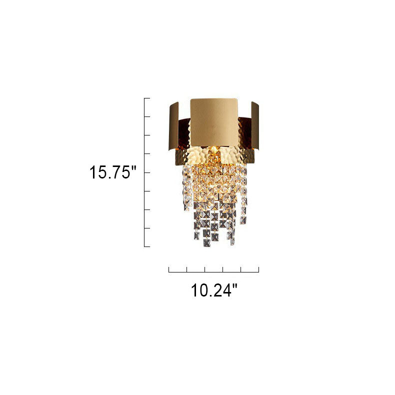 European Light Luxury Crystal 1-Light Wall Sconce Lamp