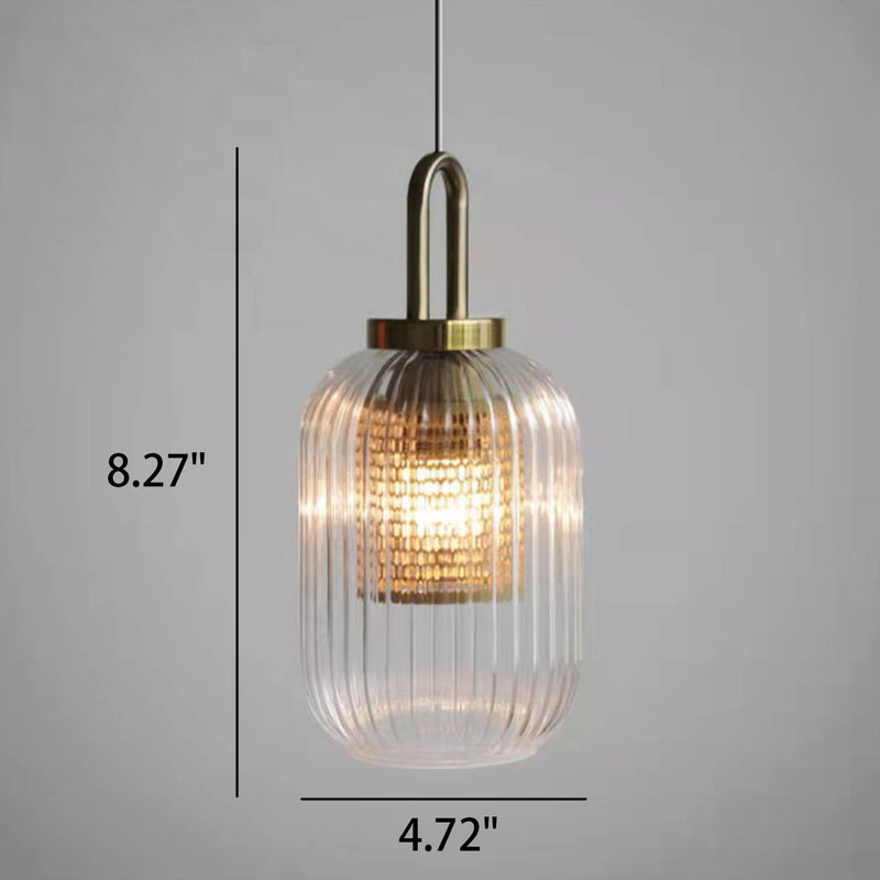 Industrial Vintage Oval Glass 1-Light Pendant Light