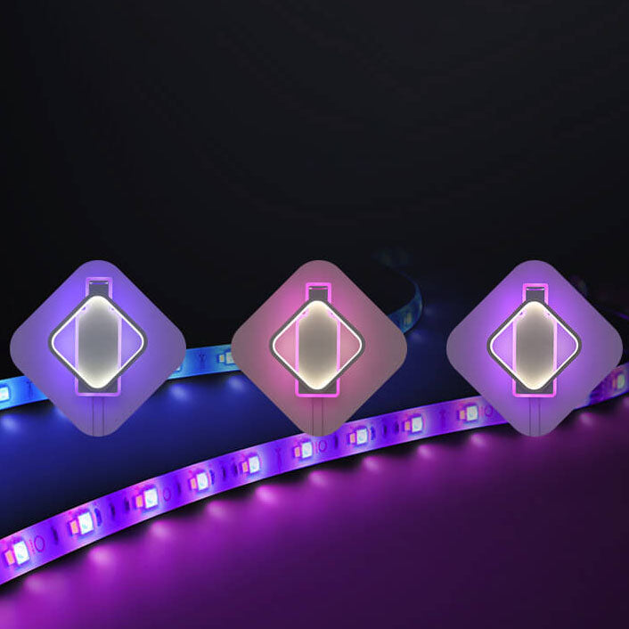 مصباح حائط LED عصري مربع الشكل بلون إبداعي 